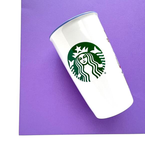 Disney Starbucks Magic Kingdom Tumbler - Porcelain Travel Mug Mickey Mouse - Picture 3 of 10